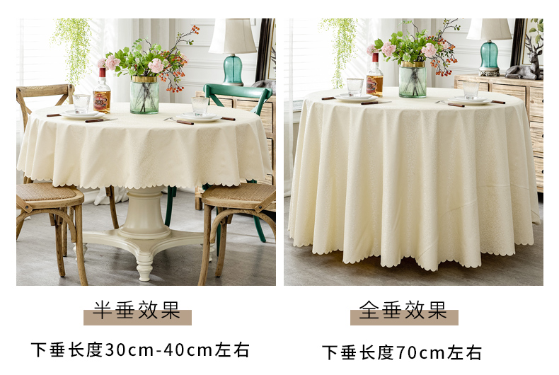 Bảng vải dùng một lần vải không thấm nước chống dầu chống bỏng vòng Hotel Continental Hotel lớn bàn tròn khăn trải bàn vải nhà - Khăn trải bàn mẫu khăn trải bàn đám cưới đẹp
