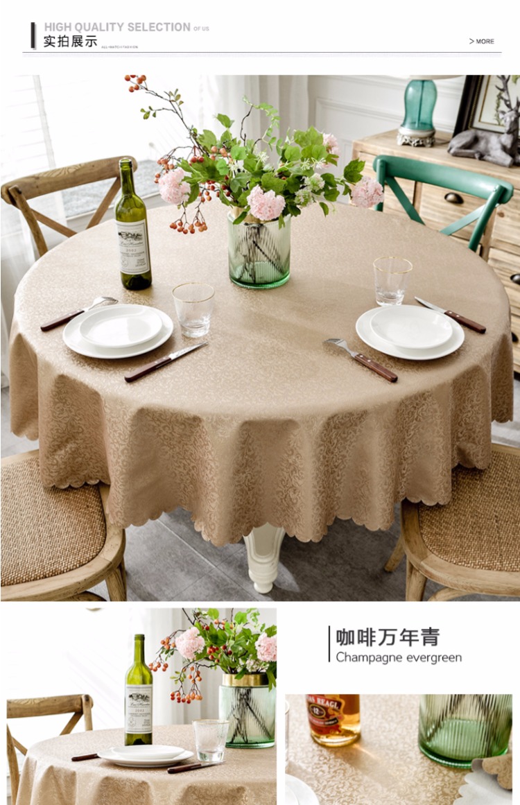 Khăn trải bàn chống thấm nước chống vảy dầu dùng một lần bàn tròn vải khách sạn khách sạn khăn trải bàn lớn bàn tròn khăn trải bàn nhà vải miếng trải bàn