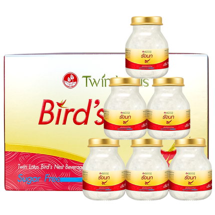 【自营】泰国进口双莲木糖醇即食燕窝孕妇营养滋补品75ml*6瓶礼品