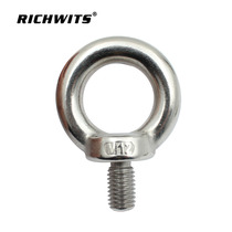 RICHWITS stainless steel German style DIN580 hanging wire eyebolt round screw hanging ring screw