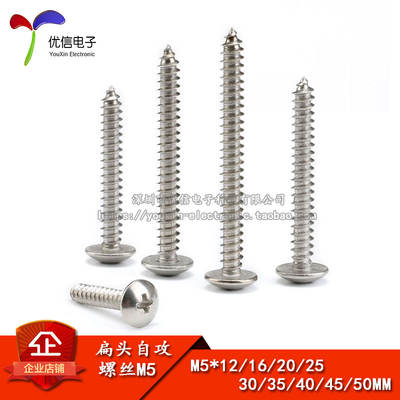 Authentic 304 stainless steel large flat head self-tapping screw umbrella screw M5*12 16 20 25 30-- 50