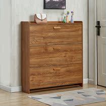  Household door tipping bucket Ultra-thin 17cm multi-function large-capacity space-saving white shoe cabinet with drawer Integrated with hanger