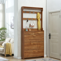  Household door foyer partition locker multi-function simple dump type ultra-thin solid wood color shoe cabinet hanger one