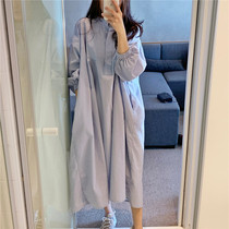 Pregnant women spring new large size fashion style loose foreign style pregnancy dress spring and autumn fat MM top coat