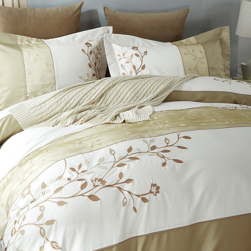 Hiện đại nhỏ gọn bông thêu hoa bộ bốn bông quilt cover 1.5 m 1.8 m bộ đồ giường mới của Trung Quốc bộ đồ giường bộ drap giường