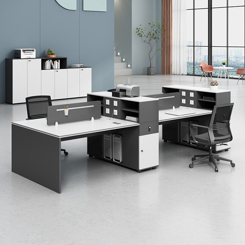 Office furniture staff desk chair combination 4 Double 6 people office staff Finance computer desk base station