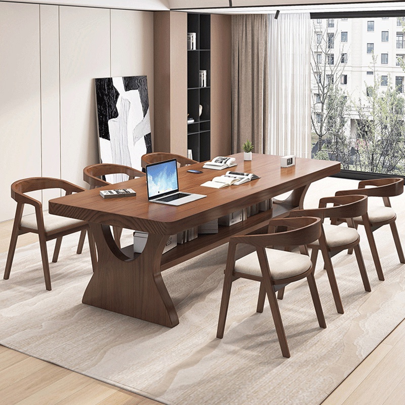 Solid Wood Large Desk for Home Use, Rectangular Desk That Can Be Used as a Dining Table, Integrated Leisure and Reading Desk, Student Study Desk