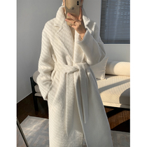 SOULKISS Suli velvet coat M family classic bathrobe style autumn and winter imported high-end alpaca wool coat women
