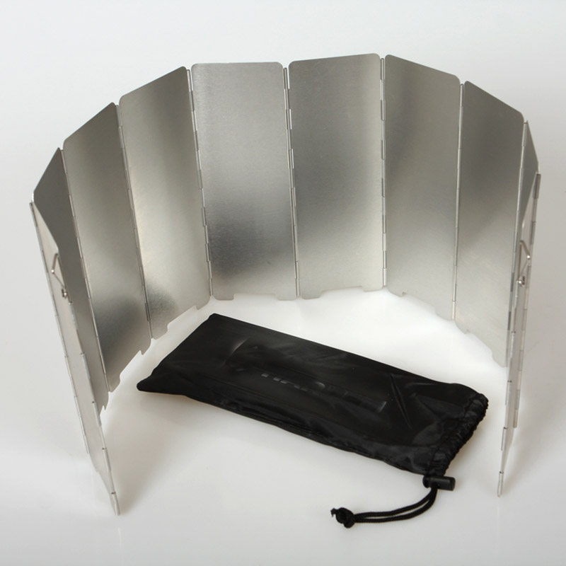 Aluminum alloy outdoor card furnace head windshield plate ultra-light wild windproof plate stove camping equipment 10 pieces 8 pieces