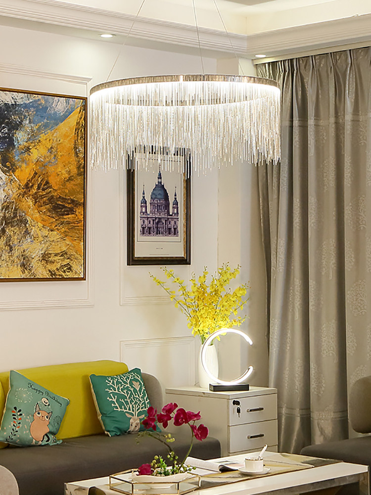 Nordic Dining Room Art Chandelia Bar Personality Creative Living Room Light Lavish Chain Lamps Modern Minima Household Lamps