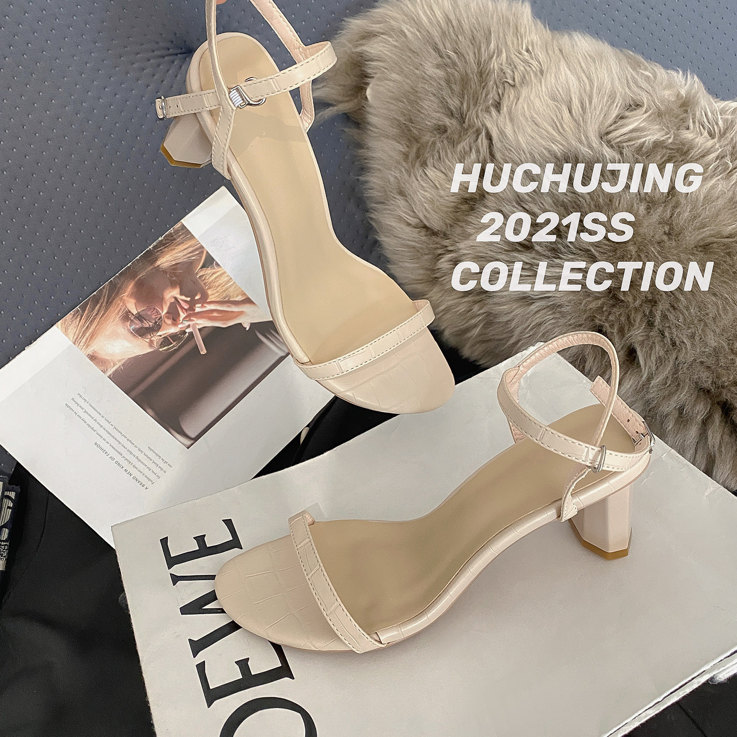 (Hu Chu Lilian) A pair can be worn with a special leg length and a new 100 ride low heel single shoe woman