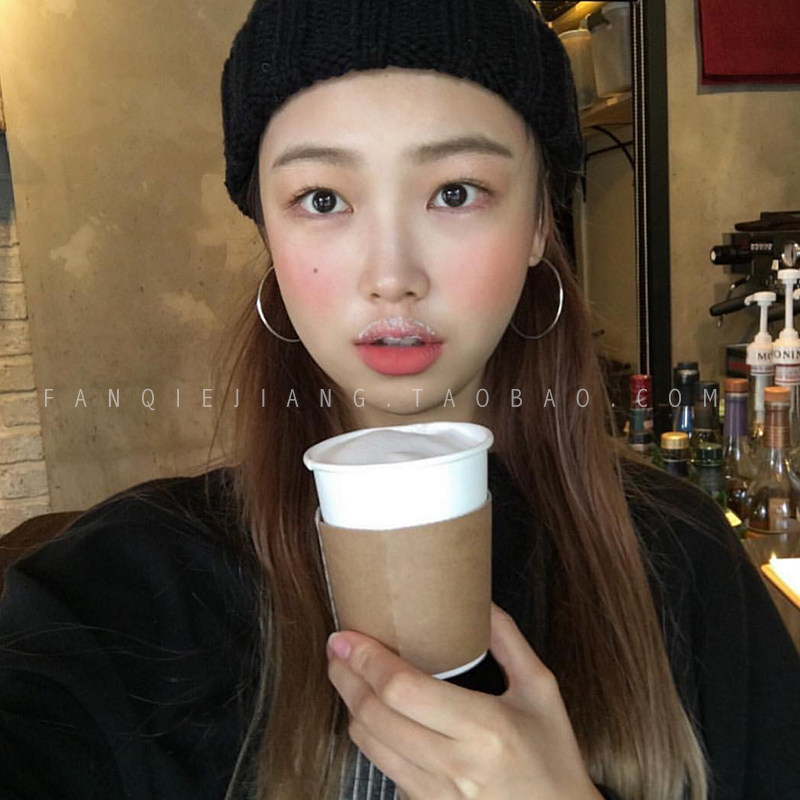 Large Earrings Female and American Exaggerated Temperament South Korea 925 Silver Mesh Red Earrings 2021 New Tide 100 Lapped Lukewarm Wind