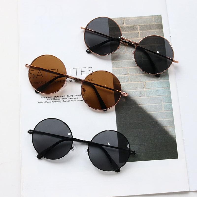 Retro Round Sunglasses Male And Female Sunglasses Personality Tide Man Ensemble Anti UV Polarized Small Frame Sunglasses
