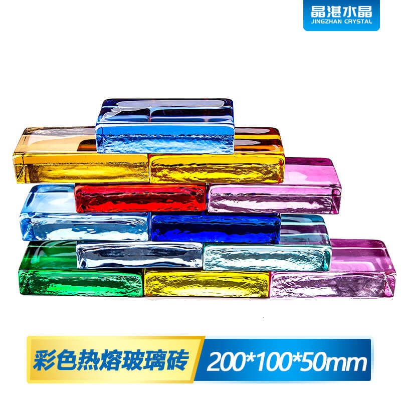 Stained glass brick hot melt crystal brick partition decoration large modern screen transparent