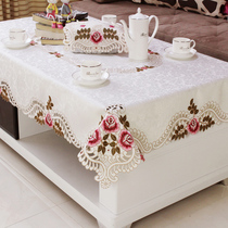 Fabric tea table tablecloth table tablecloth embroidery embroidered table mat rectangular modern simple dust cover cover cover scarf cloth