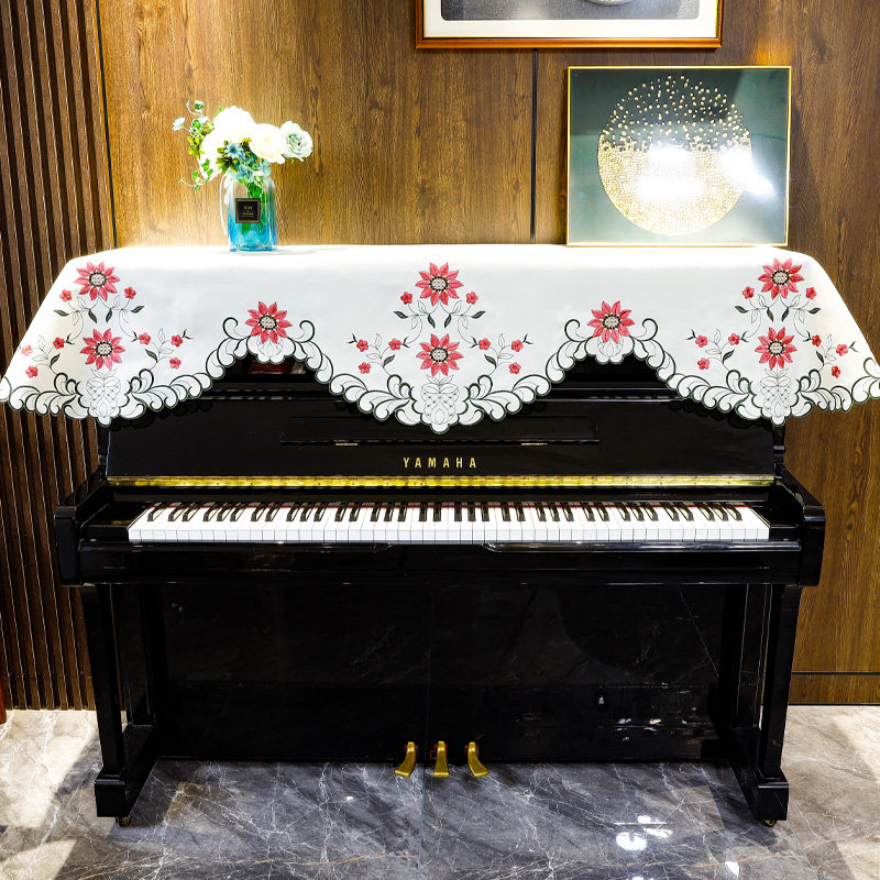 Modern Minimalist Piano Hood Half Hood New Piano Towel Dust Cover Nordic Embroidery Embroidered Piano Bougeb Hitchu