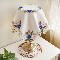 Bedroom European-style headboard round table lamp cover cloth cloth art modern minimalist cover towel table cloth bed head cabinet lace dust cover