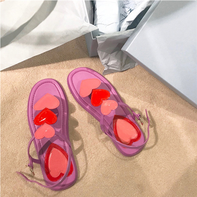 women's shoes love word buckle flat round toe niche personalized women's shoes