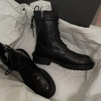 Womens shoes front strap black British style thick bottom low and keep a pair