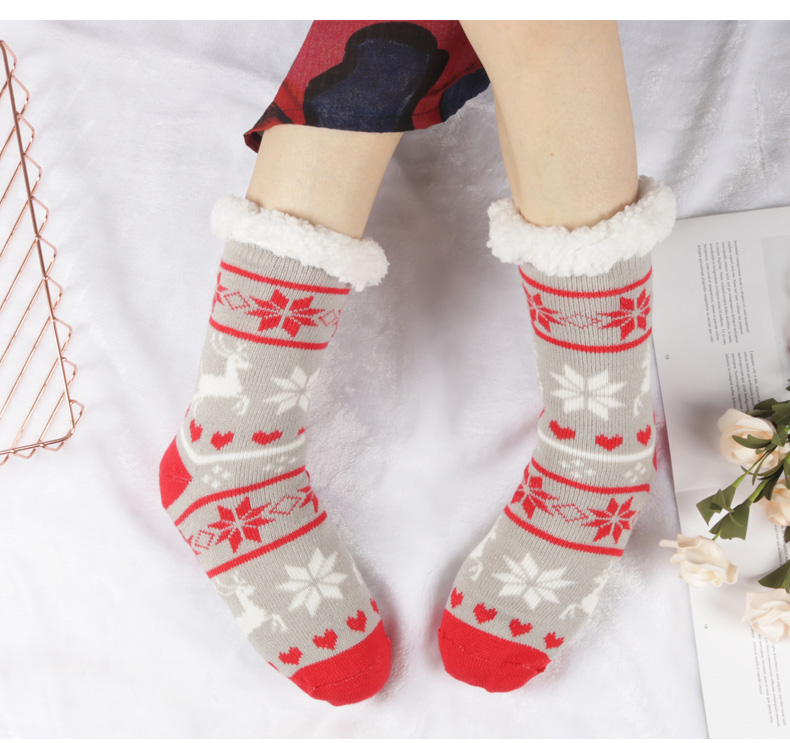 Cộng với vớ nhung dày, tất vớ trong nhà ngủ trong nhà thêm vớ cotton dày tất nữ vớ trong ống tất dài đến đầu gối