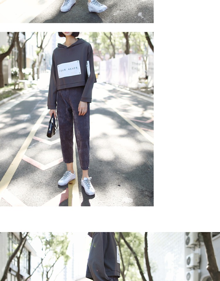 Corduroy chín điểm quần harem phụ nữ ulzzang mùa thu và mùa đông cộng với nhung dày sinh viên trung tính chân thường quần cà rốt thời trang nữ