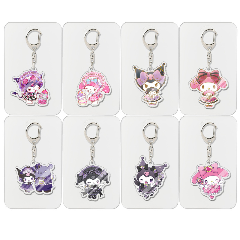 My Melody and Kuromi Cartoon Pendant Double-Sided Acrylic Keychain