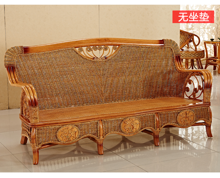 Tengsha làm wicker ghế sofa mây ba-bit đồ gỗ mía sofa sofa kết hợp đúng phòng khách mây mây mây - Ghế sô pha sofa đơn giản
