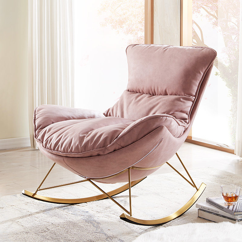 Nordic balcony rocking chair lounge chair lazy light luxury living room home rocking chair adult leisure single sofa chair