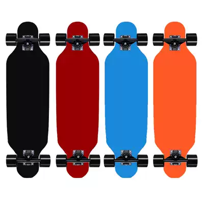 Solid color skateboard four wheel skateboard 31 inch straight board teenagers adult children professional dyeing skateboard small Road Board