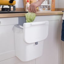 Kitchen trash can wall-mounted household cabinet door hanging kitchen waste storage living room bathroom toilet paper basket
