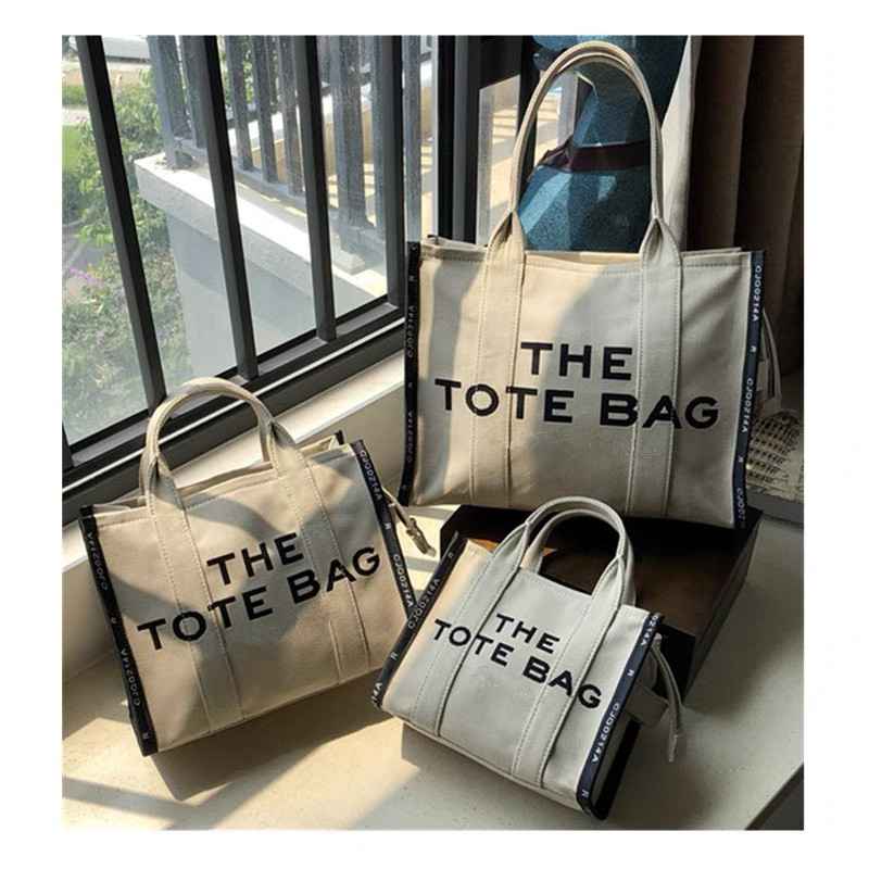 Mj European and American New Style Jacquard Canvas Letter Tote Bag, Shoulder Crossbody Handbag, Laptop Bag, Fashionable Versatile Women's Bag Mj European and American New Style Jacquard Canvas Letter Tote Bag, Shoulder Crossbody Handbag, Laptop Bag, Fashionable Versatile Women's Bag