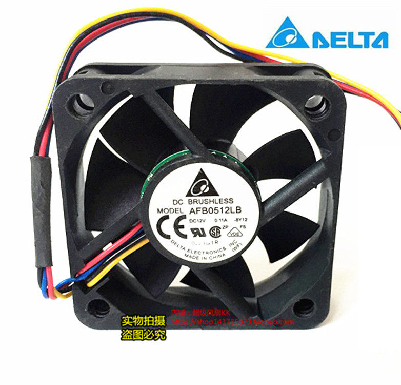Delta AFB0512LB 5015 12V 0 11A 5CM PWM temperature control silent cooling fan