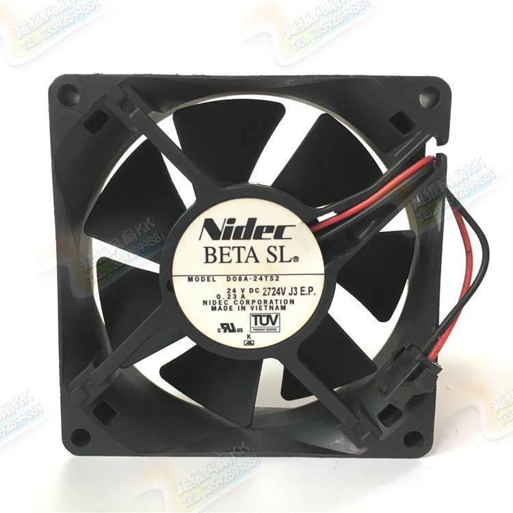 Original Nidec 8025 DC24V 0 23A 80*80*25 inverter fan D08A-24TS2
