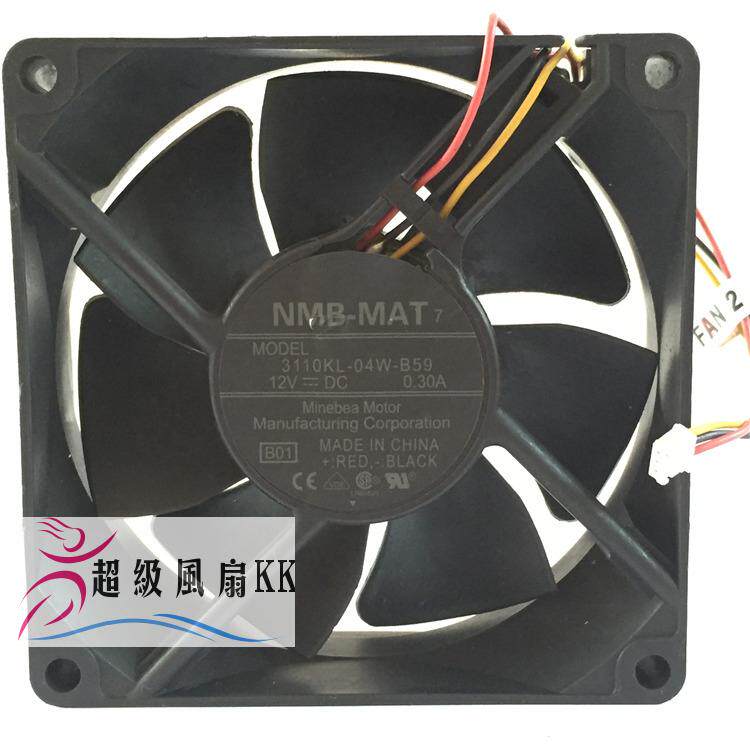 Brand new NMB 3110KL-04W-B50 B59 8025 12V 12V 0 30A 8CM 8CM Ball fans