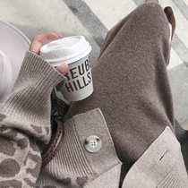 Golden mushroom mushroom Im afraid you wont find it Chocolate cream knitted skirt Mid-length hip skirt