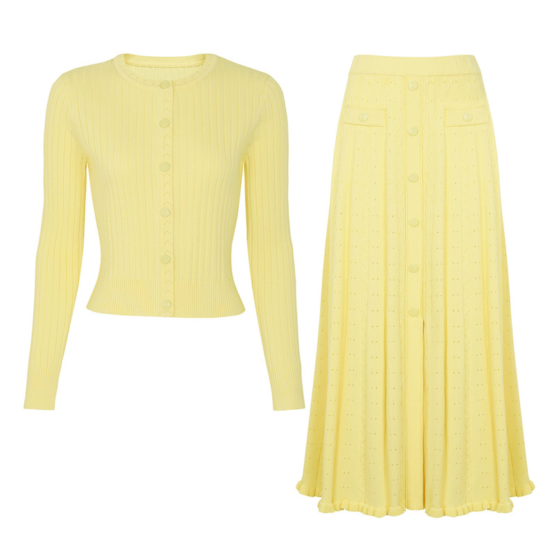 Vis Balmain French Style Spring and Autumn New Fashion Internet Celebrity Ladylike Knitted Long-Sleeve Women's Top Cardigan Jacket