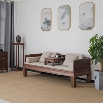 新中式北美黑胡桃全原木罗汉床明式禅意实木沙发茶空间休闲罗汉榻