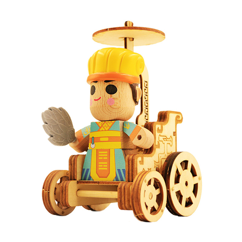 Children's educational toys wooden three-dimensional assembled model Three Kingdoms generals soldier dolls