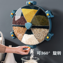Rotary rice bucket Insect-proof moisture-proof seal 30 kg thickened rice box Household 50 kg sub-grid storage rice box Japan 10