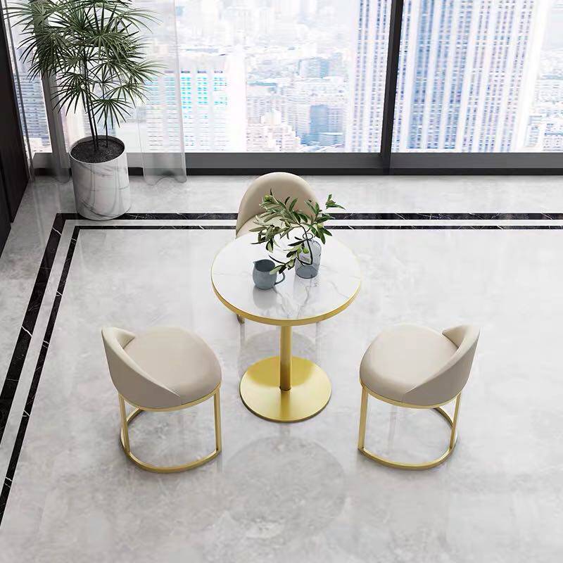 Nordic Yangtai small table and chair light luxury three-piece household net red wrought iron single stool modern minimalist window table and chair