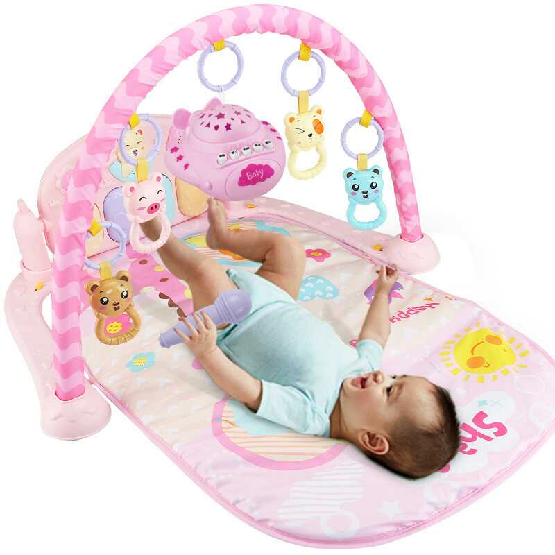 Newborn baby toys sonic toys teach baby foot piano charging fitness frame