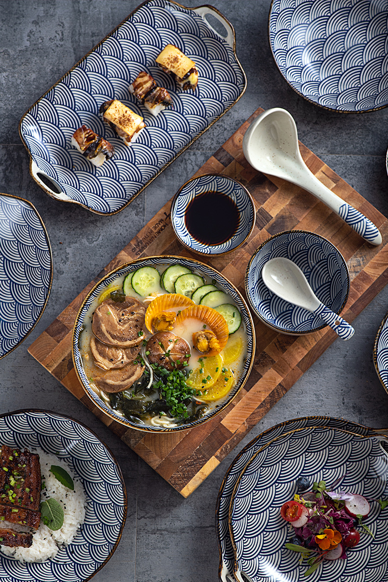 Japanese eat lovely creative move and wind rice soup dishes suit household food dish plate tableware ceramics