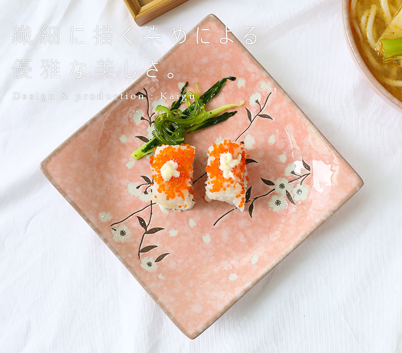 Japanese steak and ceramic plate side of dish dish to eat all the fruit salad platter home plate tableware