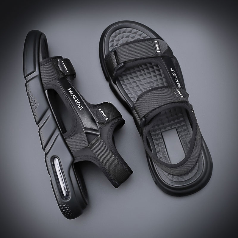 Magic sticker sandals men 2022 Summer new breathable casual outwear beach shoes deodorized non-slip sports slippers