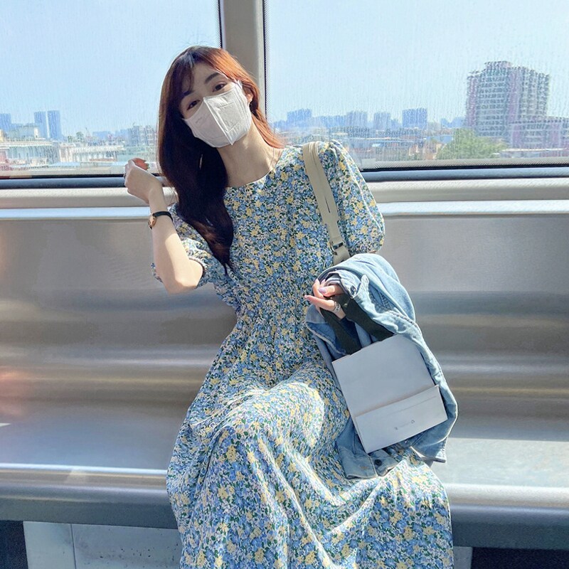 2022 New Snow Spinning a Character Flowers Ocean Dress Children Summer Design Sensation a small crowdsourced Balloon Flower First Love Long Dress