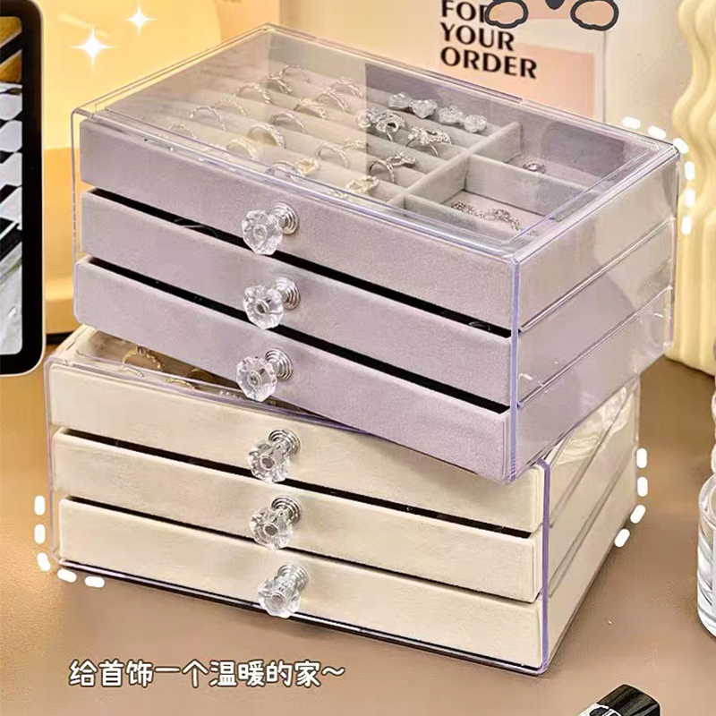 High-End Jewelry Storage Box for Necklaces, Earrings, Ear Studs, Ear Accessories, Exquisite Bracelets, Gold Jewelry, 2025 Model