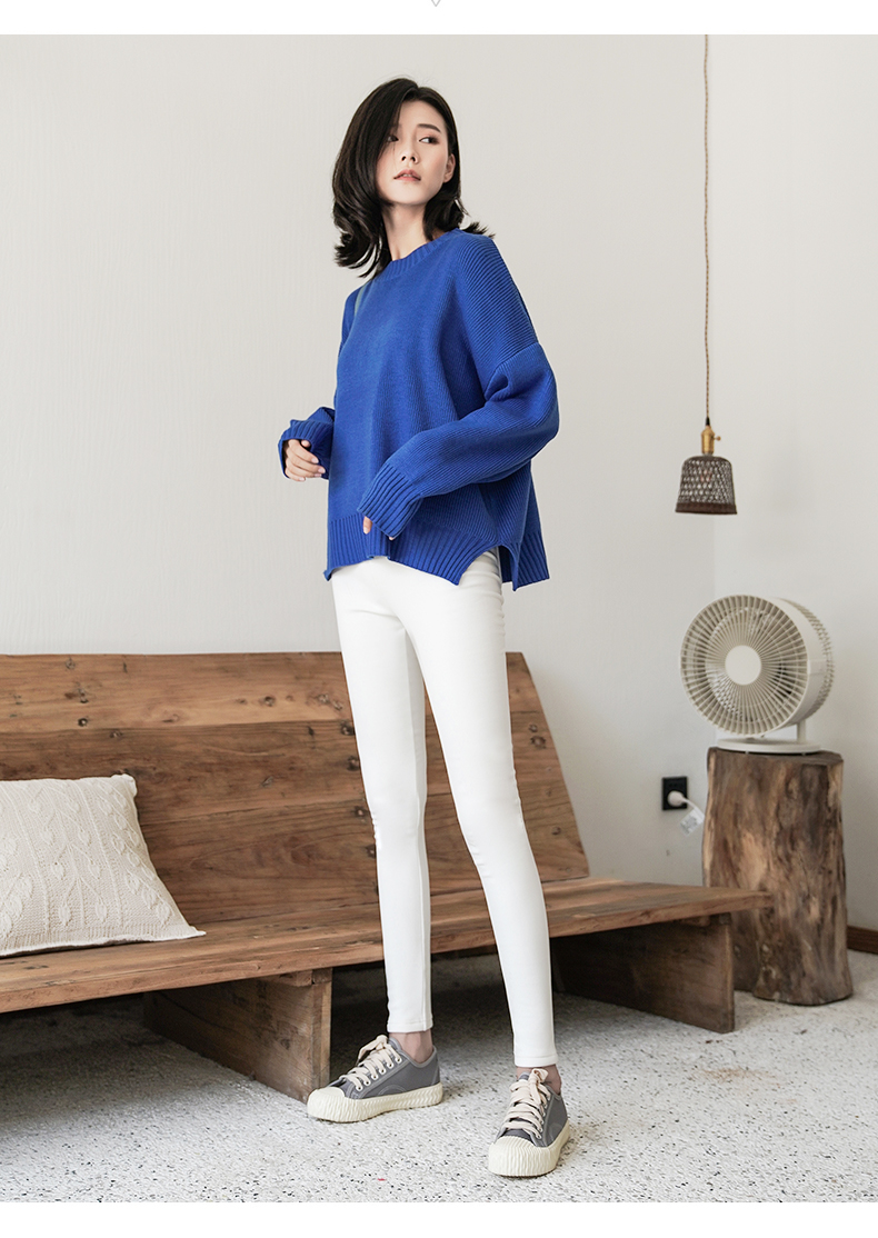 Quần legging nam mùa thu mới 2018 của Nam Phi mặc phiên bản Hàn Quốc eo cao hoang dã là quần skinny bút chì đen quần vải nữ