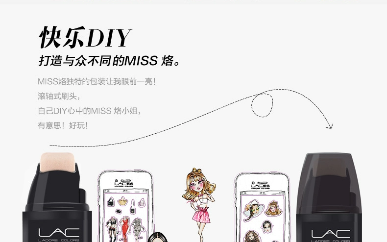Con lăn màu BB cream cô lập che khuyết điểm dưỡng ẩm kiểm soát dầu trang điểm lâu trôi làm sáng da lăn lăn kem nền