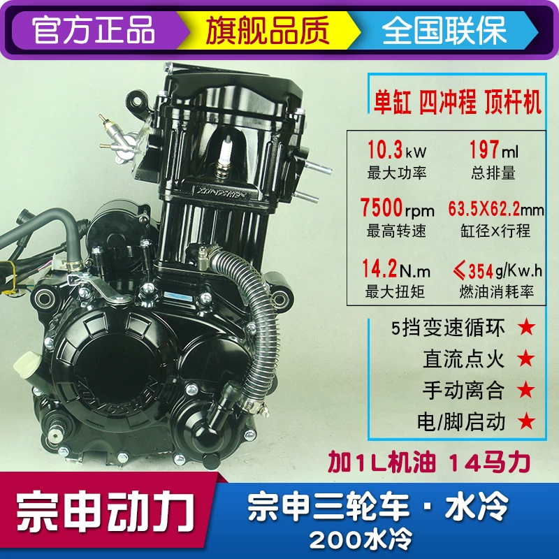 Power Water Cool 150 175 200 250CC Четырёхколёсный трицикл мотоцикл набор двигателя выпуск
