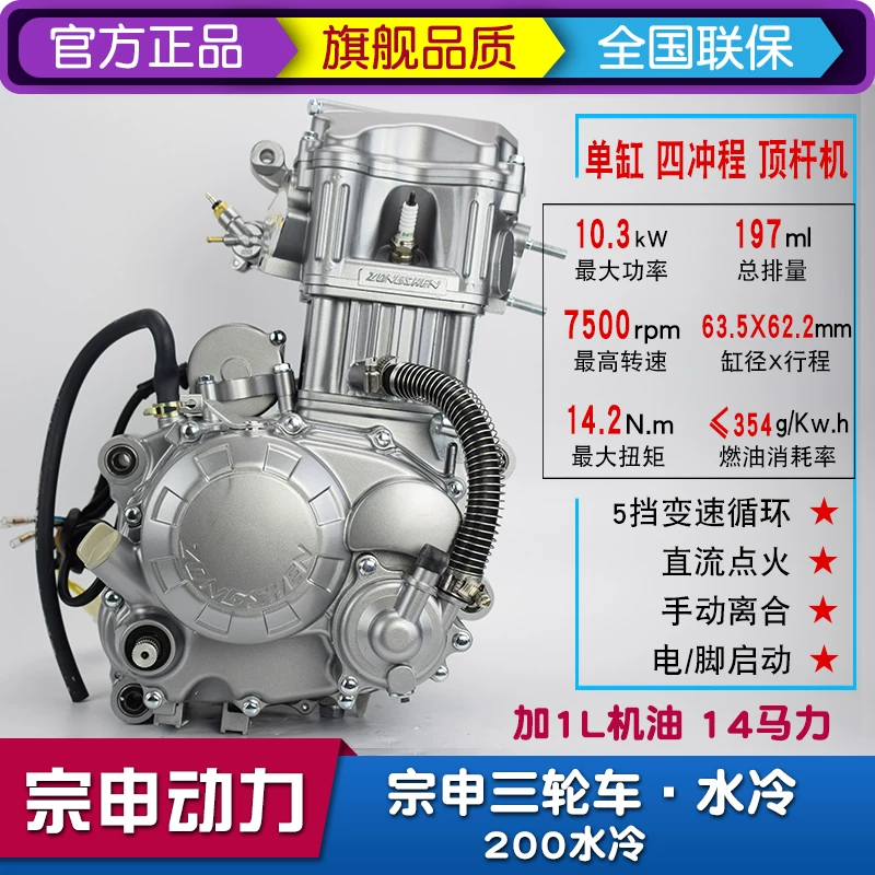 Power Water Cool 150 175 200 250CC Четырёхколёсный трицикл мотоцикл набор двигателя выпуск